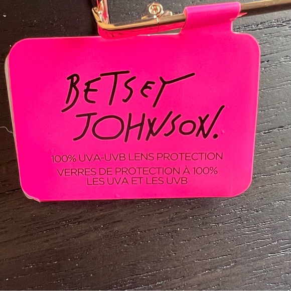 NWT Betsey Johnson Pink Butterfly Accent Aviator Sunglasses - Picture 6 of 6